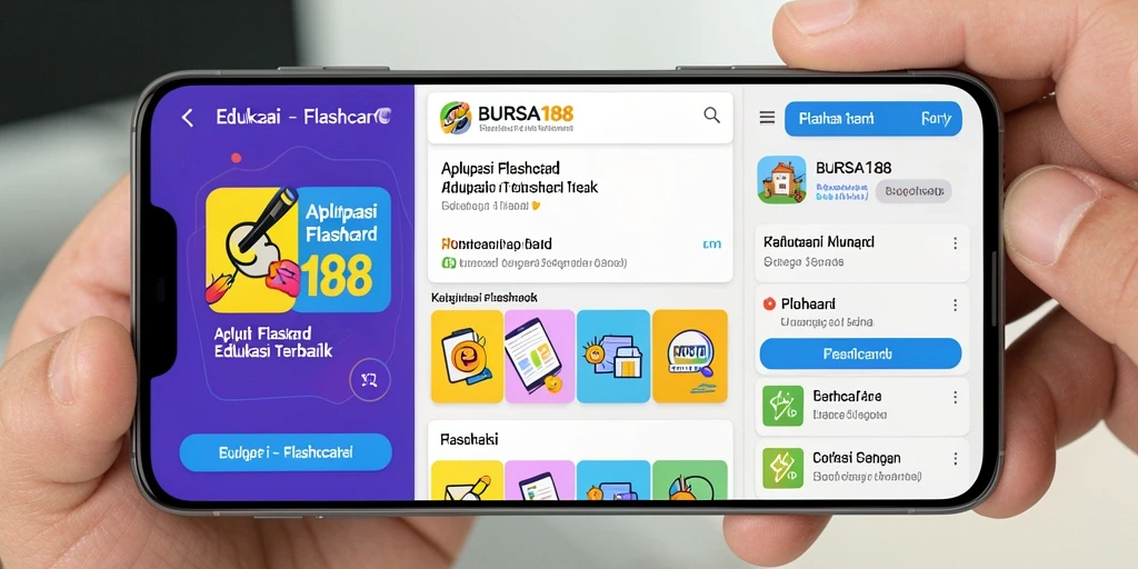 Antarmuka BURSA188 dengan tampilan interaktif dan fungsionalitas Flashcard.