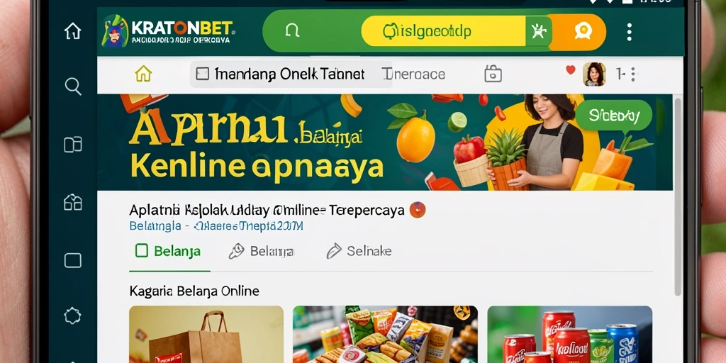 Tampilan antarmuka aplikasi KRATONBET untuk Belanja Online.