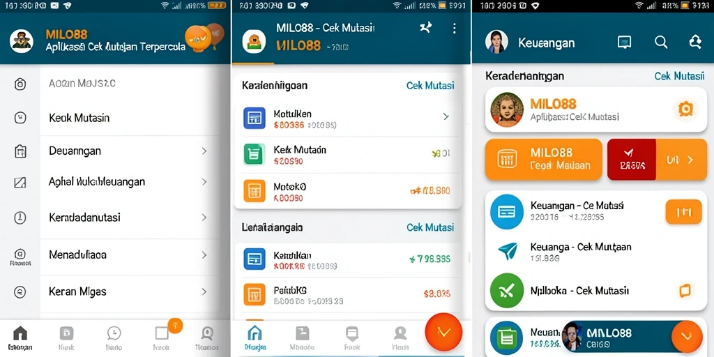 Tampilan aplikasi Cek Mutasi MILO88 yang modern dan intuitif.