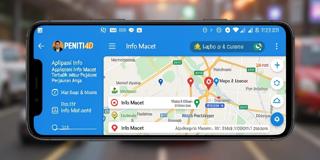 Antarmuka PENITI4D menampilkan informasi lalu lintas secara real-time.