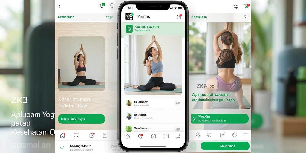 Antarmuka ZK3 untuk latihan Yoga yang mudah digunakan dan menarik.